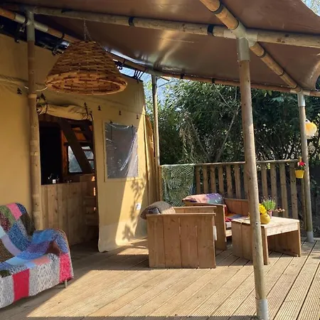 Campismo de Luxo Safari Tent Op Prachtige Plek